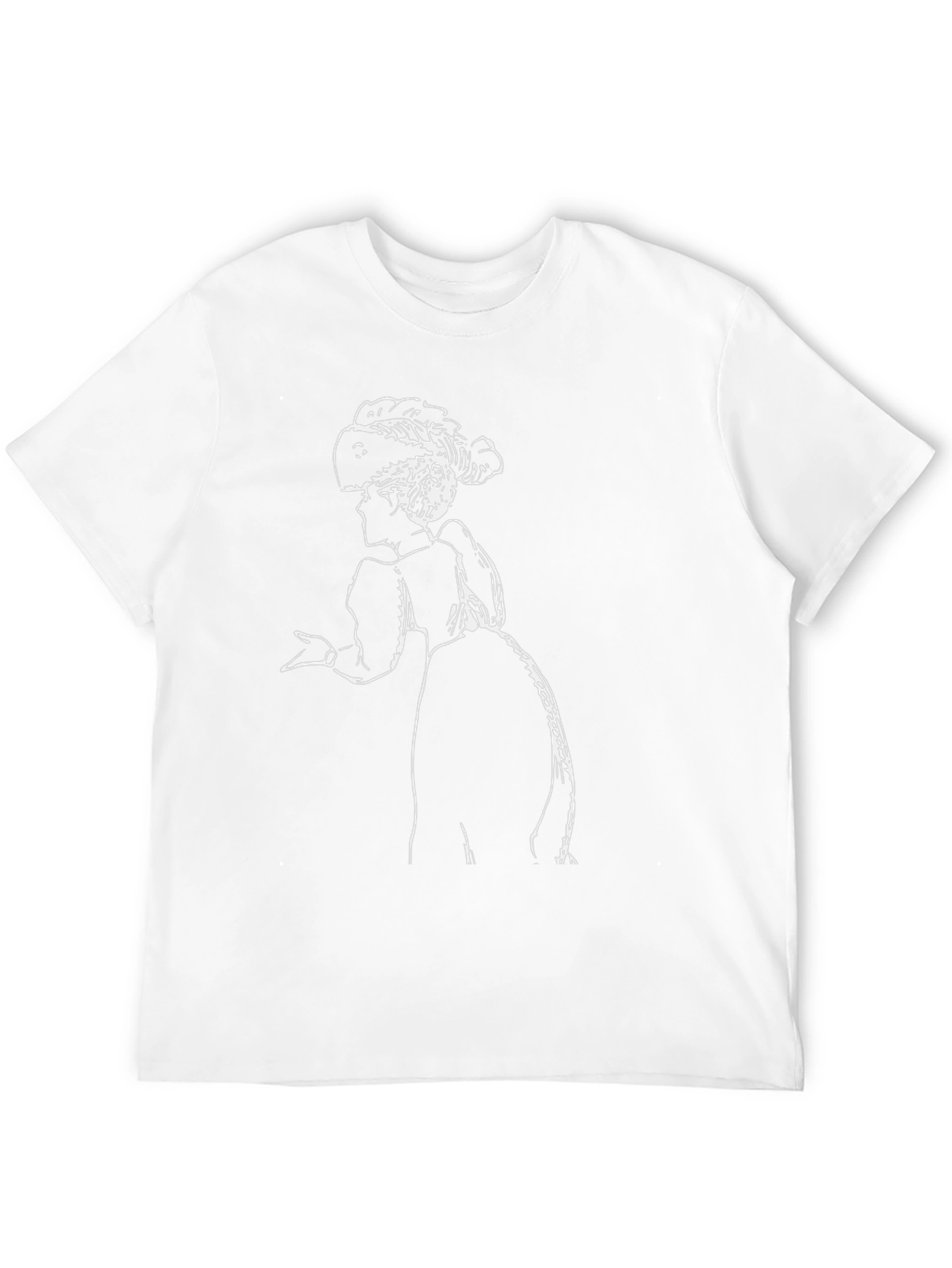 Victorian Lady Graphic Tee - Black Cotton T-Shirt
