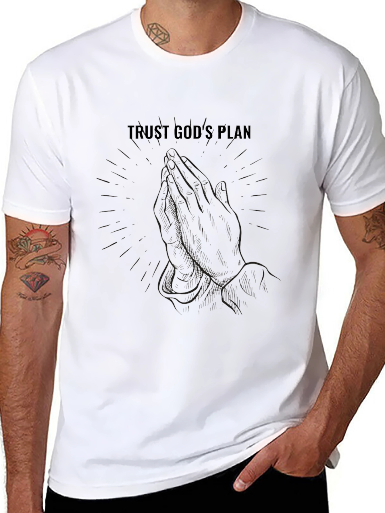 Trust Gods Plan Graphic Tee - Black