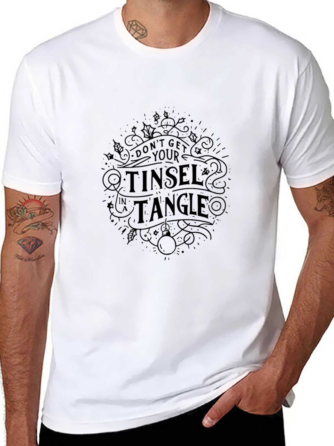 Tinsel Tangle Black Graphic Tee