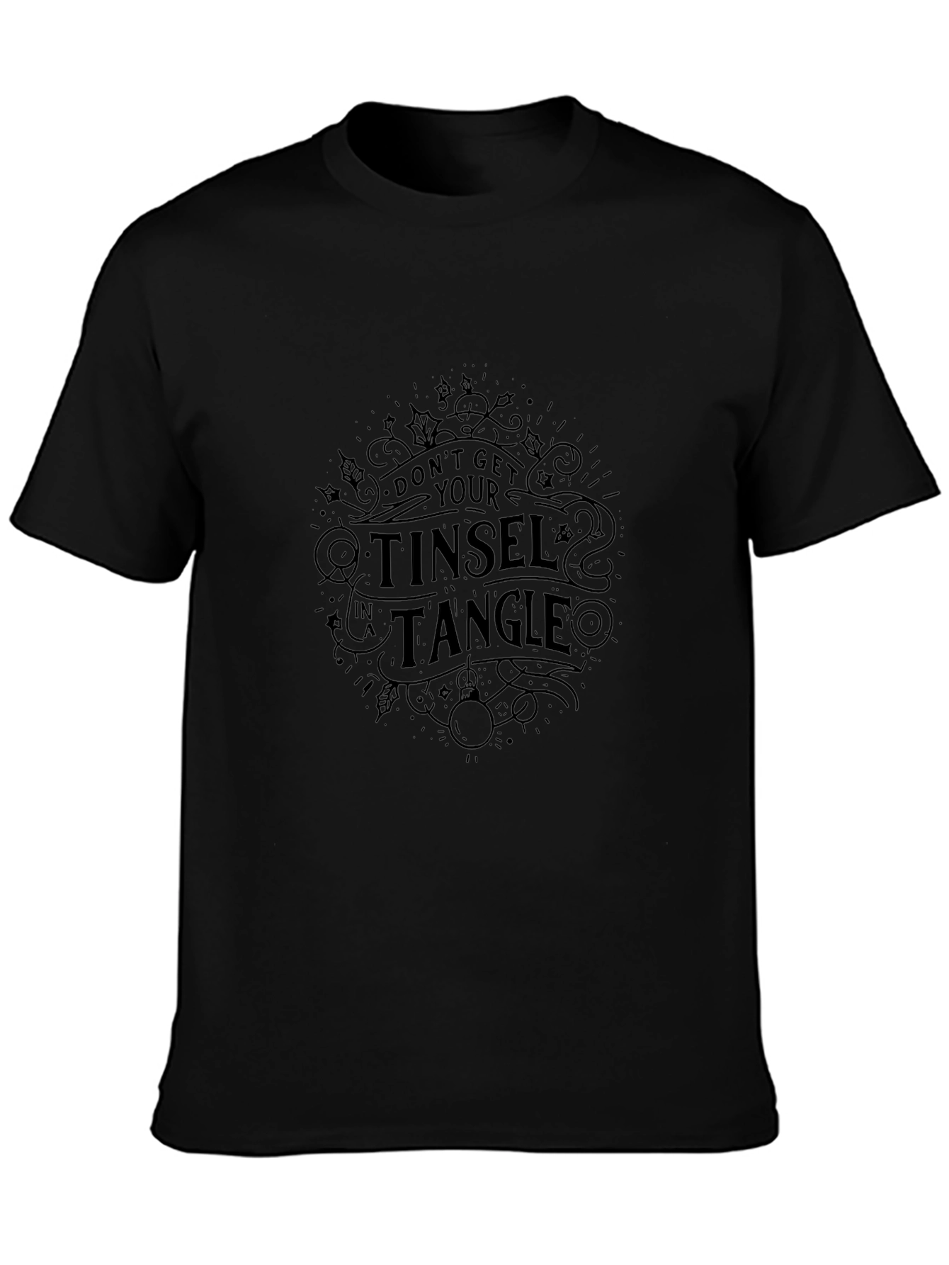 Tinsel Tangle Black Graphic Tee