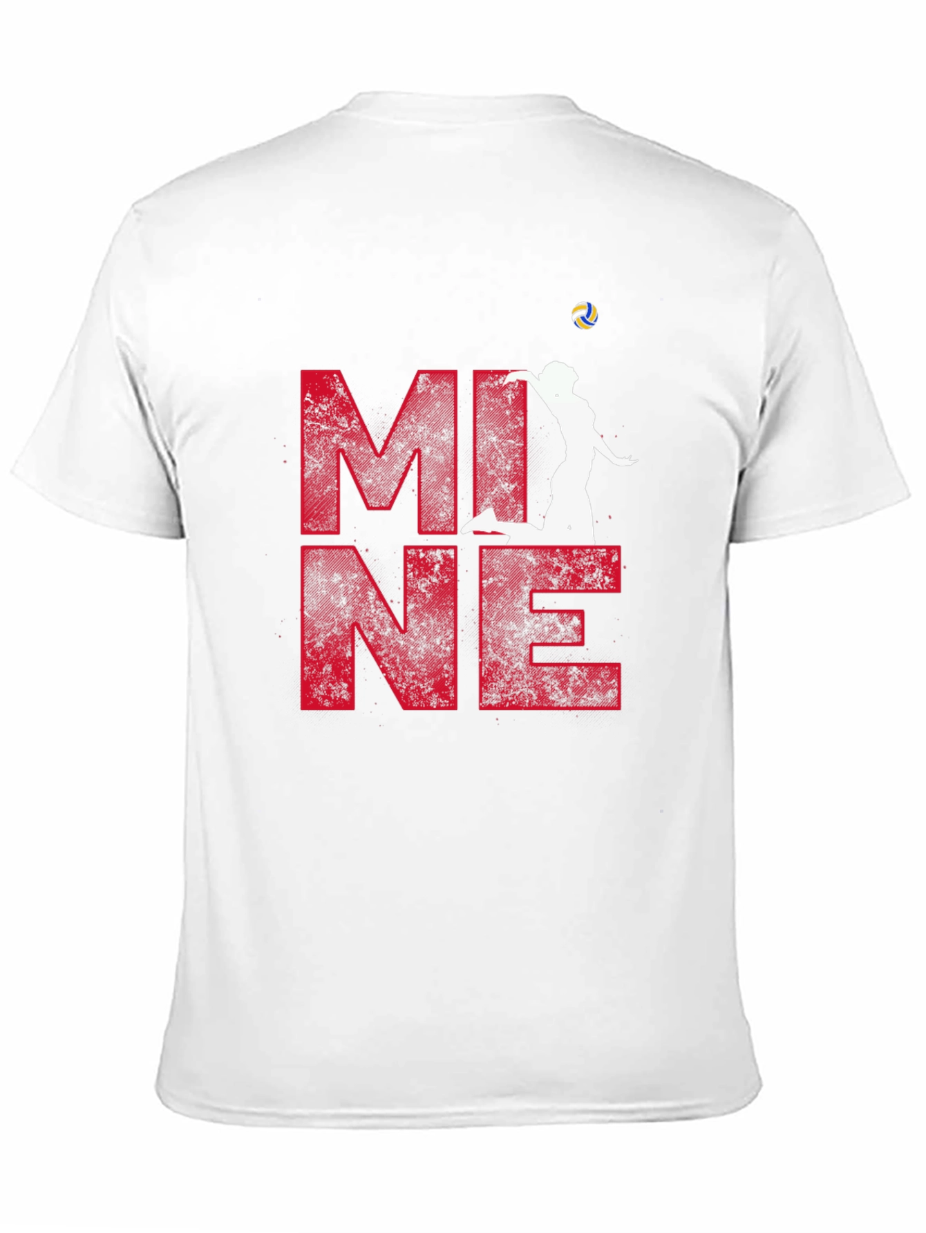 Volleyball Graphic Tee - MINE! Red & Black Shirt